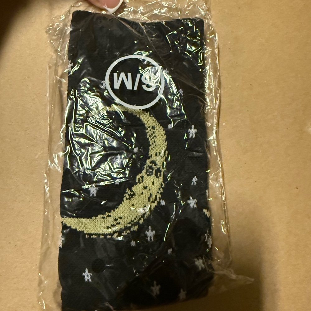 Black and Gold Moon Pattern Compression Socks